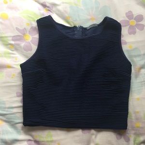 NWOT Navy blue crop top